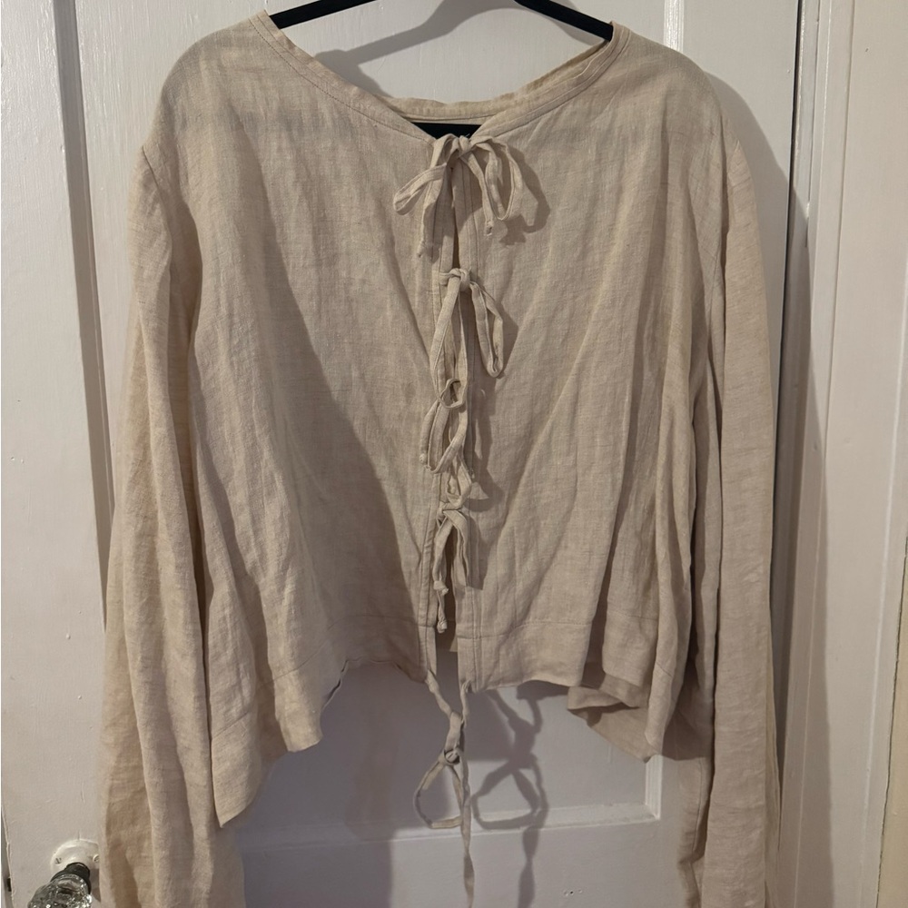 Boheme Goods Tie Top in Oat